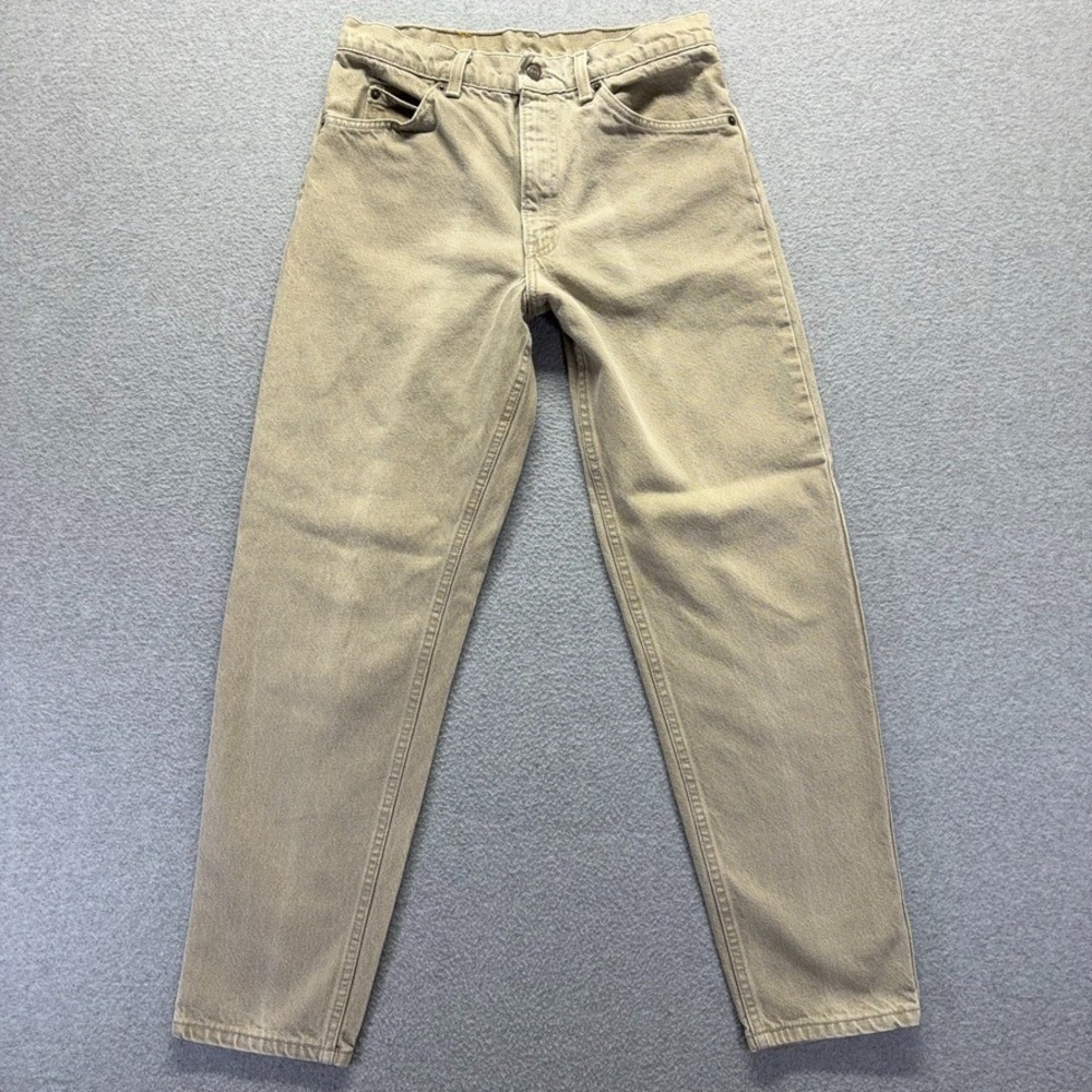 Vintage Levis 550 Jeans Mens 31X30 Beige Relaxed Fit‎ Tapered Leg 90s Denim